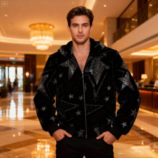 Styleroy Winter Faux Fur Mink Jackets for Men - Thicken Warm Imitation Fur Hooded Coat, Slim Fit Casual Business Jackets